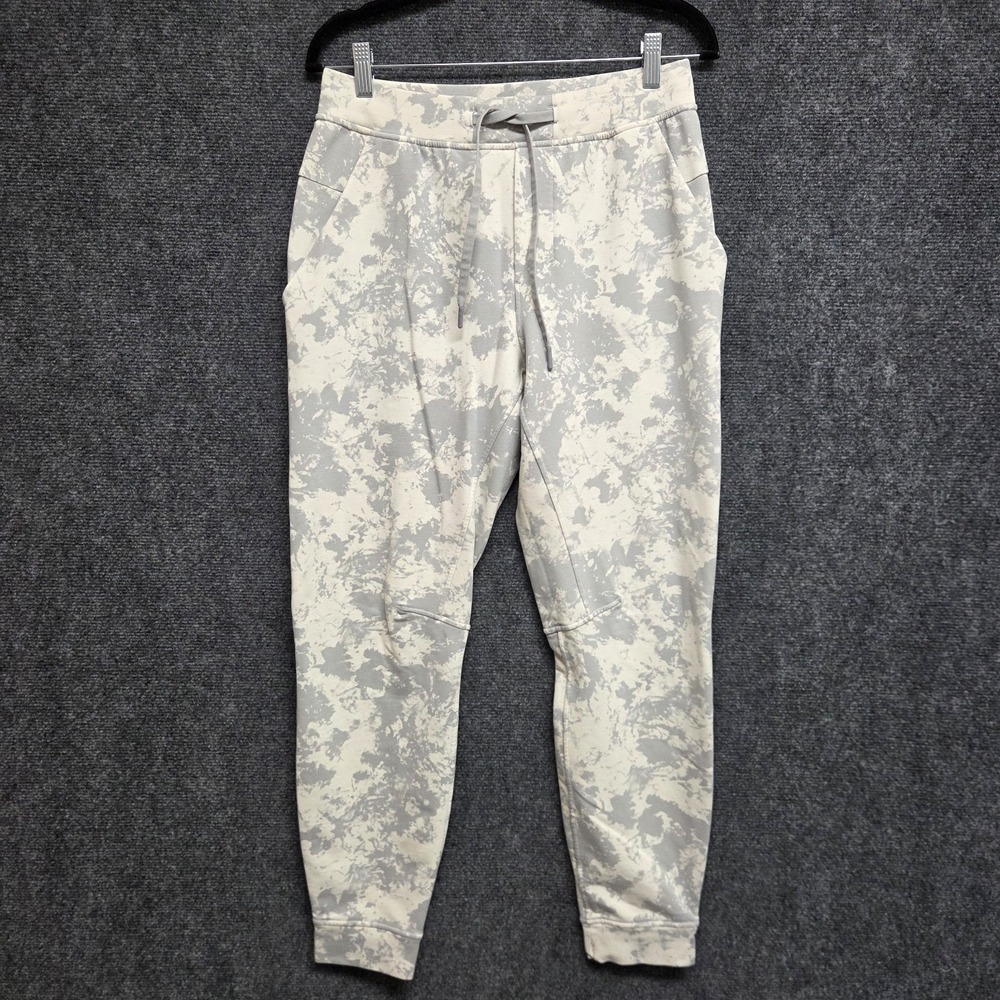 Lululemon City Sweat Jogger Mens Medium Gray Camo Athleisure Classic Tapered
